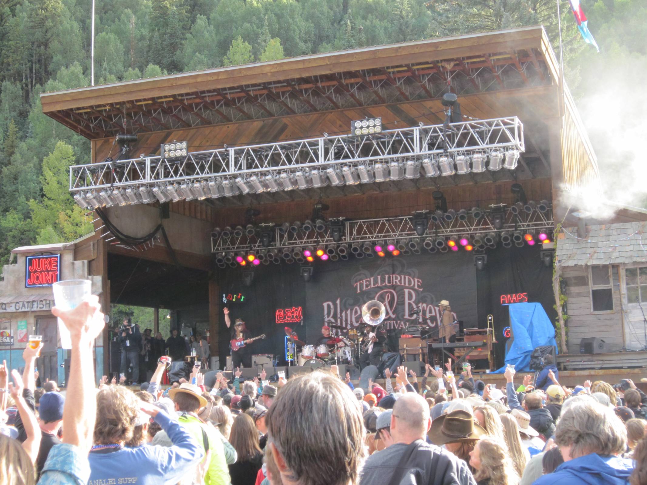 Band performing on the Telluride Blues & Brews Festival Main Stage