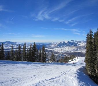 See Forever at the top of a Mammoth finger at Telluride Ski Resort.